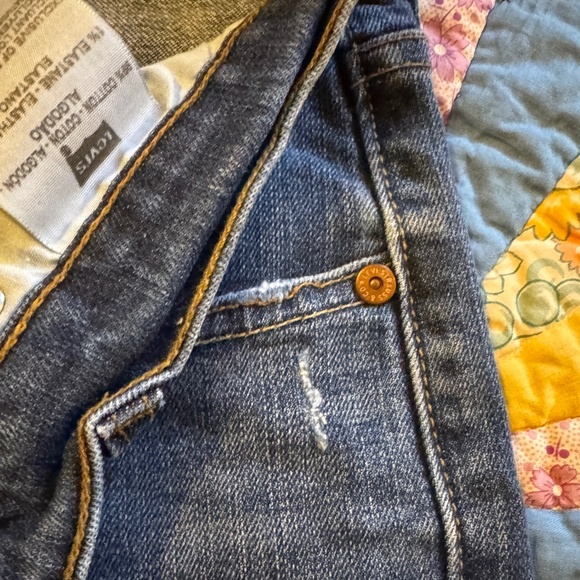 Women's Levis 515 Boot Cut Jeans Blue Mid Rise Dark Wash Cotton Blend Size 6 - Picture 10 of 14